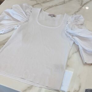 Cameo White Puff Sleeve Blouse